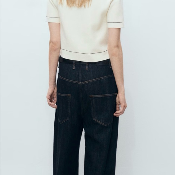 NWT MANGO
Women's Contrast Trim Crop Cardigan Sweater - Picture 3 of 8